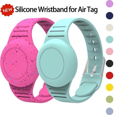 Silicone Wristband for Apple Air Tag Lightweight GPS Tracker Holder Luminous Kids Watch Bracelet Waterproof Children Watch Band