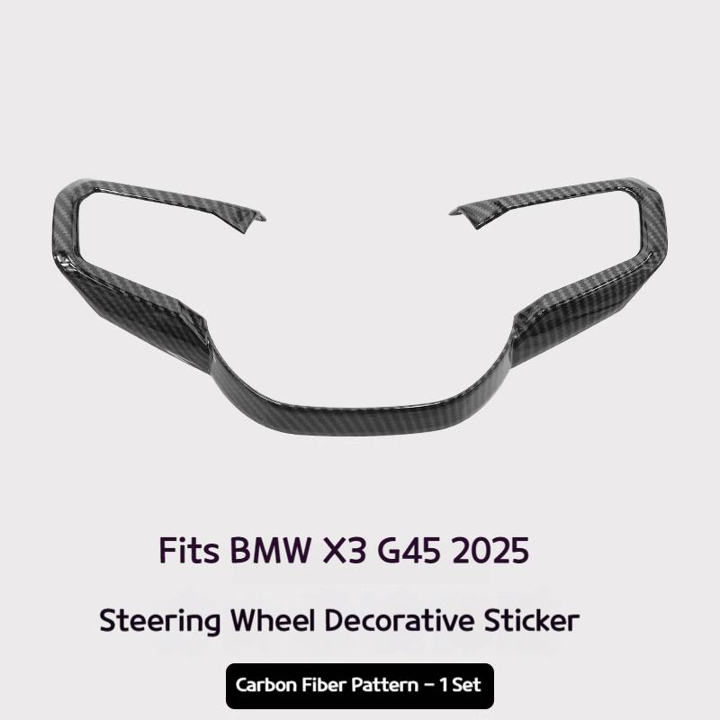 

For BMW 5 series i5 X3 G45 G60 2025-2025 ABS Carbon fiber steering wheel decorative frame interior decoration items accessories