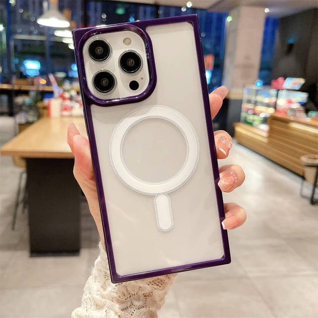 Husă magnetică pentru telefon cu încărcare fără fir Iphone 14 13 12 11 Pro Max 14pro 14 Plus 11 Husă din silicon antișoc acrilic transparent