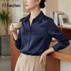 Fanzhen Women's 100% Mulberry Silk Long-Sleeve Blouse