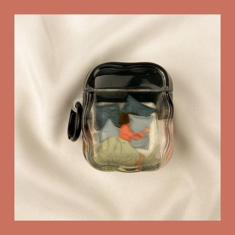 

for Apple Pro Earphone Case Second Generation Wireless Bluetooth Third Generation Aipods2 Generation Airpodpro5 Fourth Generation Fifth Generation Airpods pro [Pillow Sleep girl] send Hook