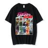 T-shirt Grafica Uomo Donna Jojo's Bizarre Adventure Anime Moda Manica Corta Top Casual Cotone Oversize Streetwear