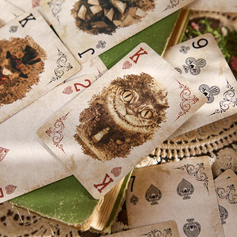 55Pcs/box Retro Magic Card Paper Creative Poker Paper Dark Style Castle Girl Pumpkin Thick Card Poker Festival for Game Gift