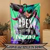 Custom Name Personalized Apex Legends Print Blanket, Home Decor, Bedroom, Sofa, Camping, Couch, Gifts for Birthday Christmas