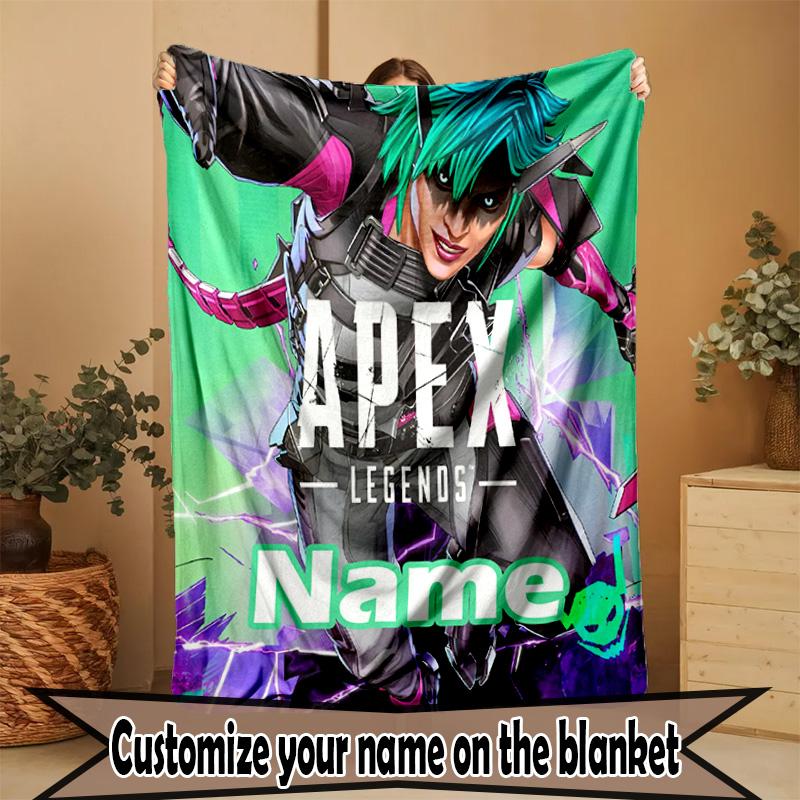 Custom Name Personalized Apex Legends Print Blanket, Home Decor, Bedroom, Sofa, Camping, Couch, Gifts for Birthday Christmas