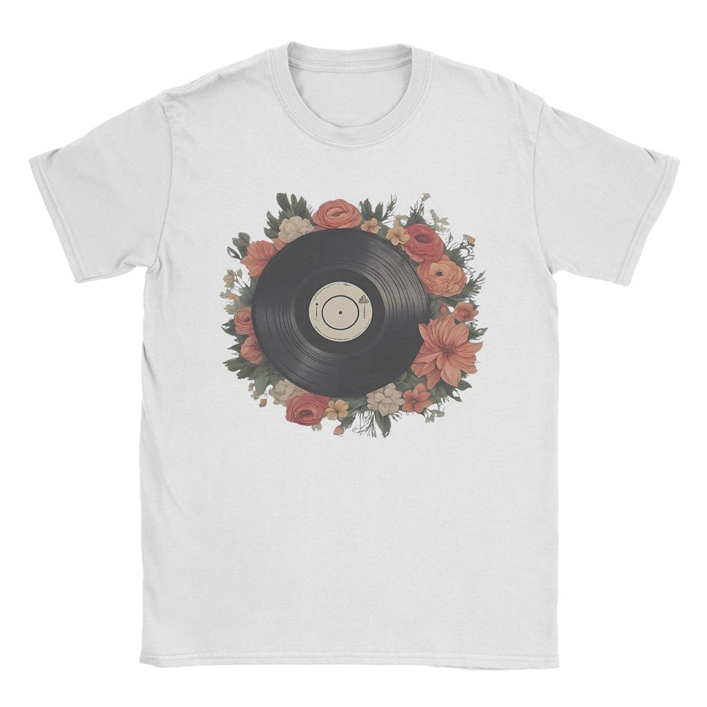 Herren Retro Vintage Schallplattenspieler Plattenspieler Liebhaber Sammler T-Shirts Baumwollkleidung Neuheit Kurzarm Rundhals T-Shirts