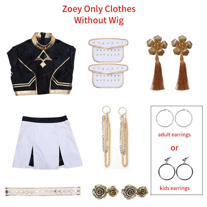 Rumi Zoey Mira Black Suits Cosplay Costume Wig Demon Hunter Role Play Kpop Idol Stage Performace Halloween Carnival Outfits