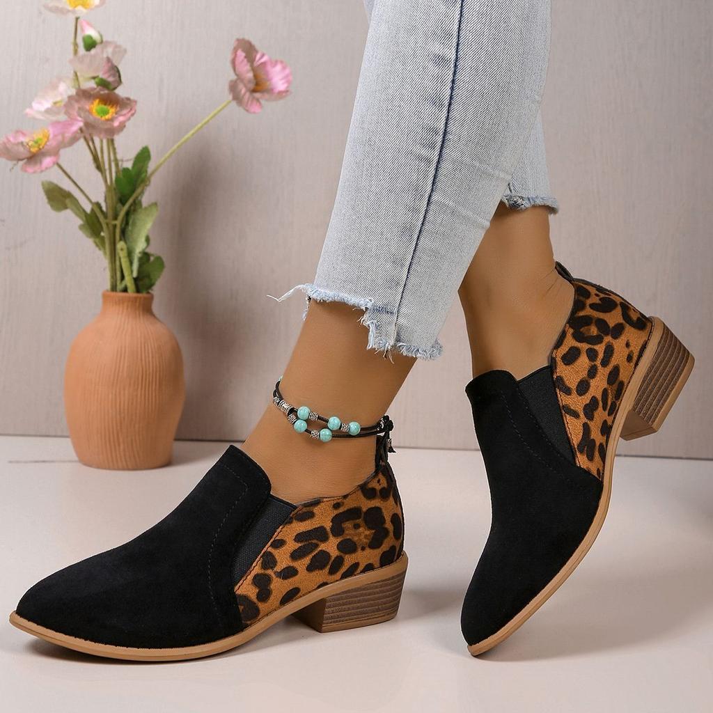 Niche design casual pointed thick heel women's single shoes spring and autumn new fashion versatile comfortable single shoes women