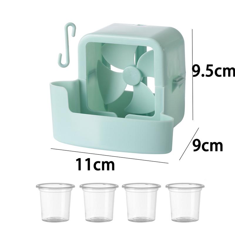 Electric Fan Cooling Storage Box Hanging Fan Cooling Tool With 4 Cup Household Cooling Box Fan Cooler Refrigeration Accessories