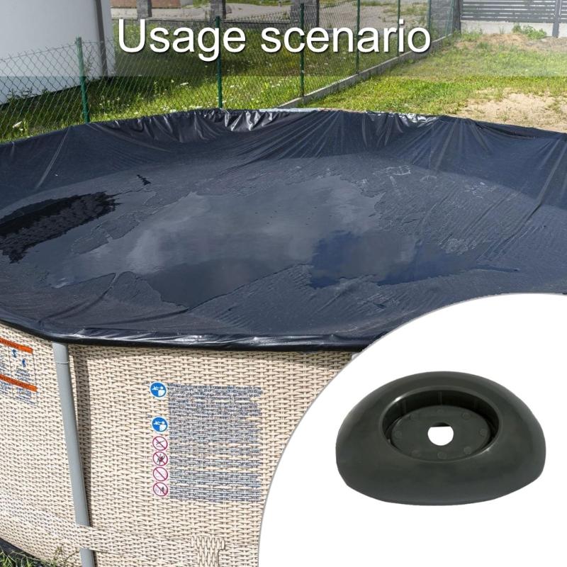 Ronde Zwembadpootdoppen voor Inbouwzwembad Verticale Palen Veilige Installatie zonder Gereedschap Buitengebruik