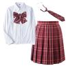 JK Uniform Suit and 48cm High School Girl Long Top and Square White School Halloween Photo Amusement School Cultural Graduation Ceremony [SYRHSYB]