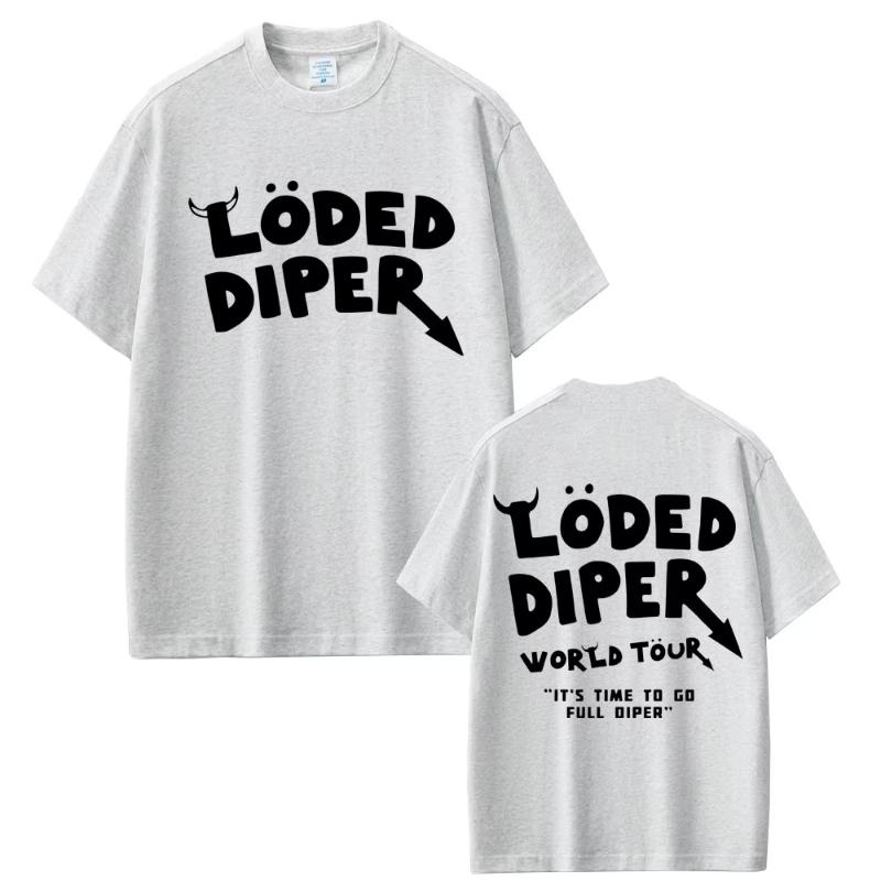 Loded Diper World Tour Tshirt Unisex Women Clothing Vintage Rock Oversized Short Sleeve Tshirts Unisexs Casual Cotton T Shirts