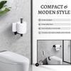 2Pcs Non Punching Wall Mounted Toilet Paper Holder Rustproof Anticorrosion Stainless Steel Bathroom Kitchen Toilet Paper Roll Holders