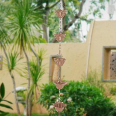 3.3ft Rain Chain ,Rainwater Catcher Chimes,House Outdoor Decor Gutters Metal