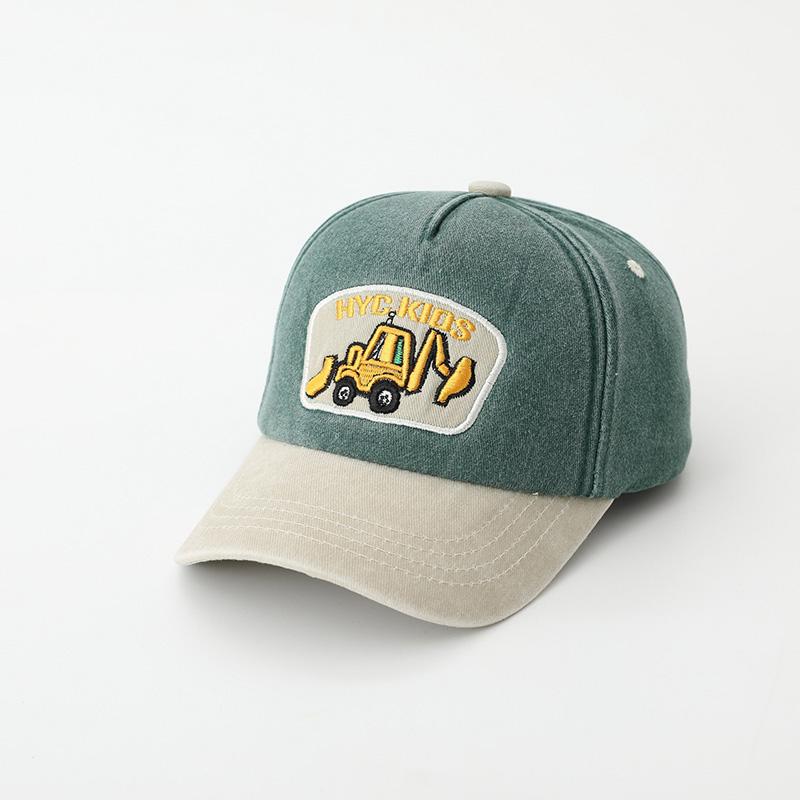 Fashion Letter Children Baseball Hat Solid Color Baby Peaked Cap Cotton Casual Kids Duck Tongue Cap 3-6Year Boy Girl Sun Visors