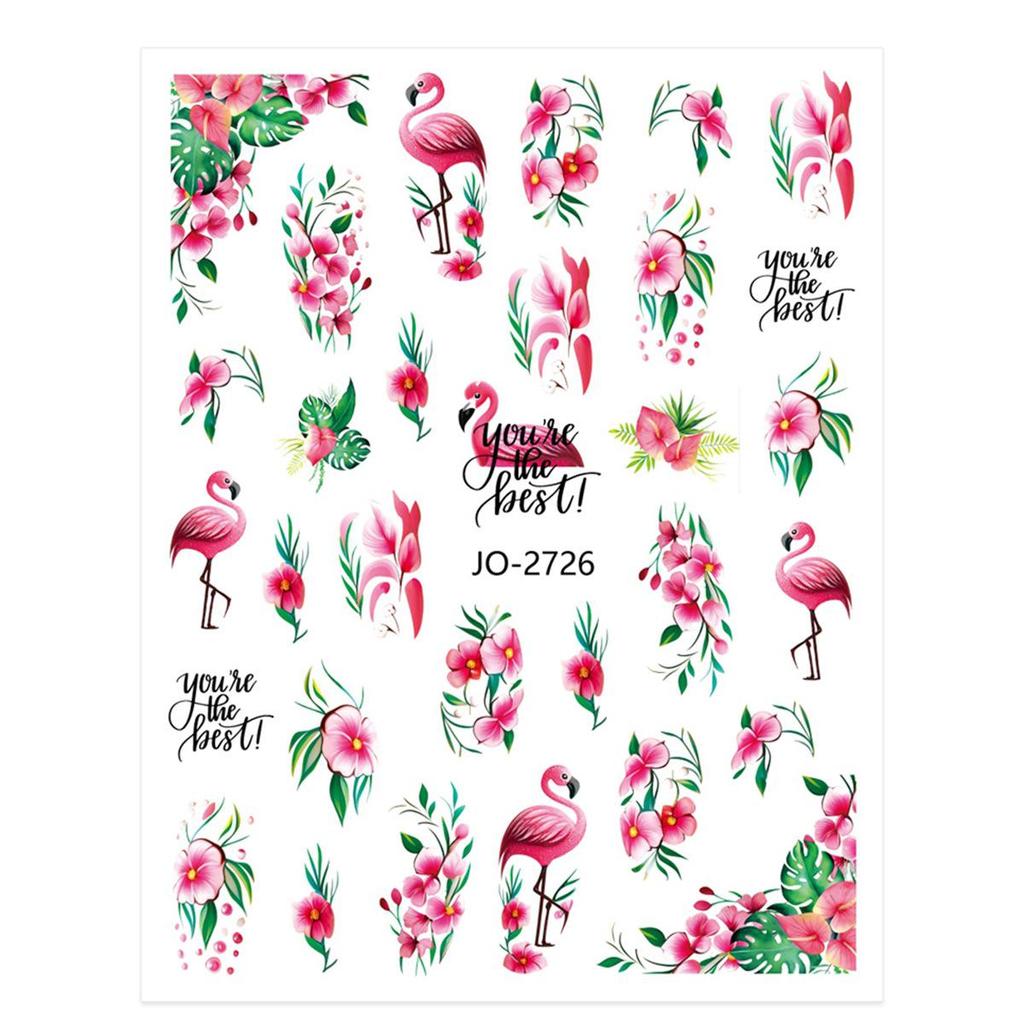 Ins Style Floral Butterfly Rose Self-Adhesive Nail Art Stickers, Same Style as Douyin & Xiaohongshu