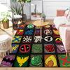 1pc Marvel Avengers Super Heroes Area Rug, Non Slip Floor Mat, Cartoon Character Design, Soft Velvet, Room Decor, Washable