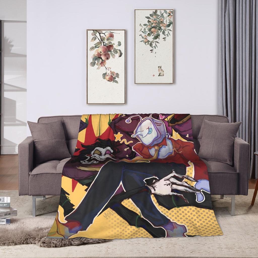 Spamton And Tenna Child Of Divorce Deltarune Game Blankets Warm Aesthetic Plush Throw Blanket For Flannel Bedspread Bed Cover