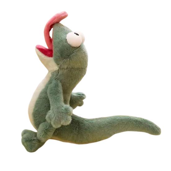 Magnetic Tongue Lizard Plush Toy Cute Chameleon Doll Ornament Stress Relief Squeeze Toy