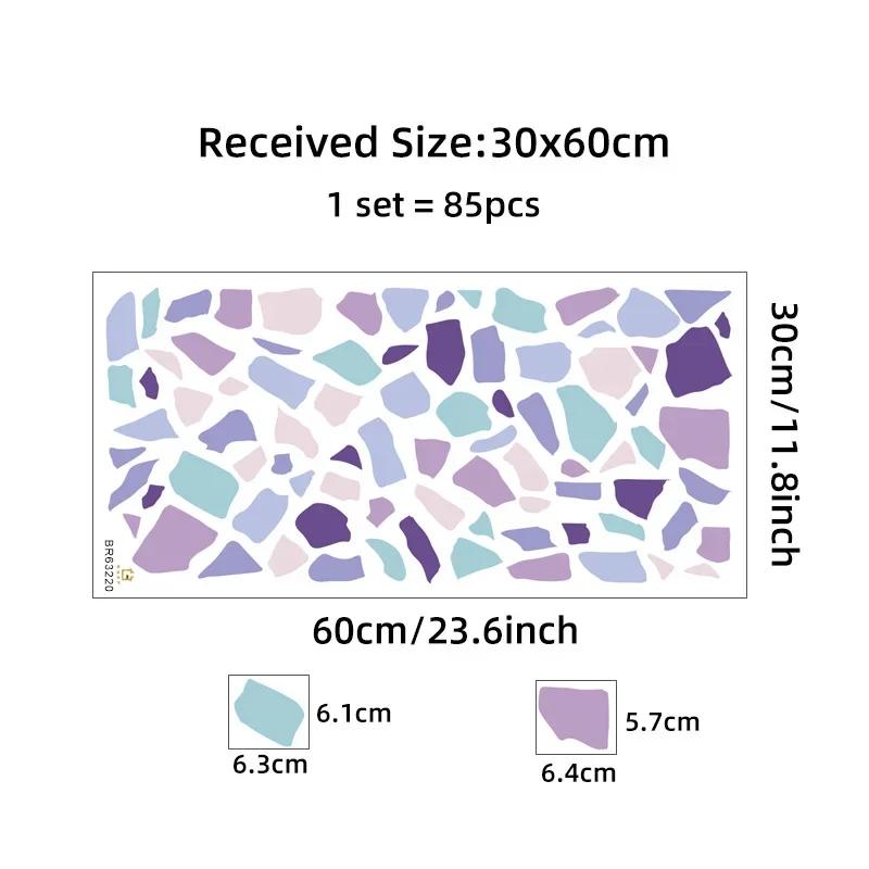 Wandaufkleber Terrazzo-Muster Unregelmäßige Steinform für Wohnzimmer Schlafzimmer Badezimmer Dekorative Wandtattoos Heimdekoration Wandbilder