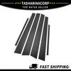 6 Pcs Car Door Pillar Window Trim for Honda Civic 01-05 Black Carbon Fiber