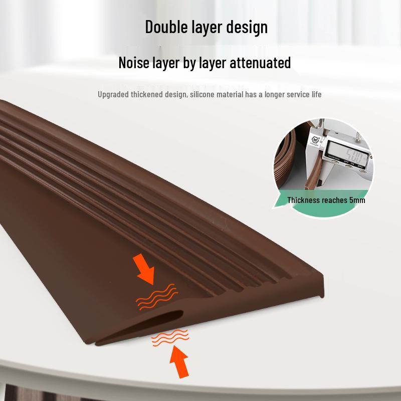 Silicone Door Draft and Soundproofing Strip - Windproof, Theft-Resistant, Bottom Gap Sealer for Entrance Doors.