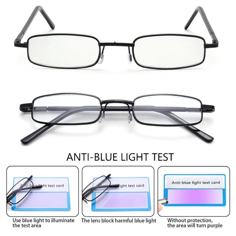 Mini Klapp-Lesebrille Damen Herren +1,0 bis 4,0 Tragbare Alterssicht Stiftbrille Mit Etui Computerbrille