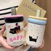 Cartoon Cat Vacuum Cup 500ML Water Mug Durable Thermal Water Bottle  Car Cup