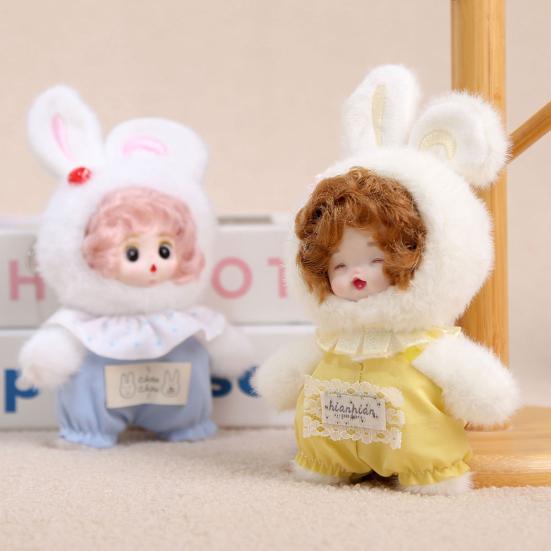 Plüsch Schlüsselanhänger Anhänger Vinyl Gesicht Puppenform Kompakte Größe Tragbarer Schlüsselanhänger Taschenanhänger Schlüsselhalter Rucksack Ornament