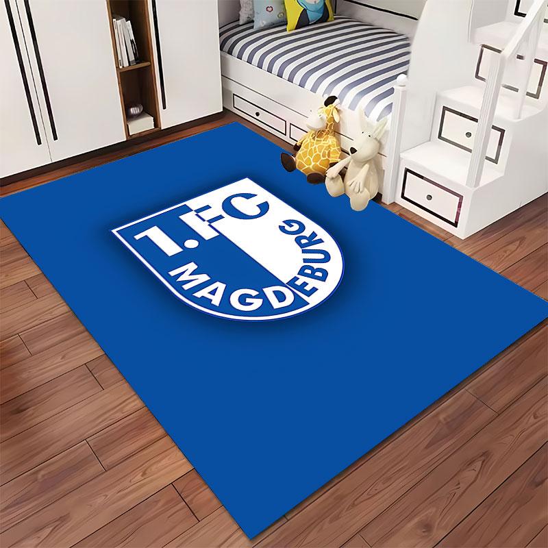 1.FC Magdeburg Logo Carpet suitable as a non-slip mat for the living room or bedroom sofa