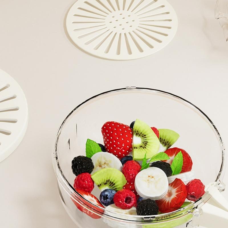Space Saving Foldable Drain Basket with Comfort Handle Vegetables Drainer For Kitchen Sink And Countertops Use