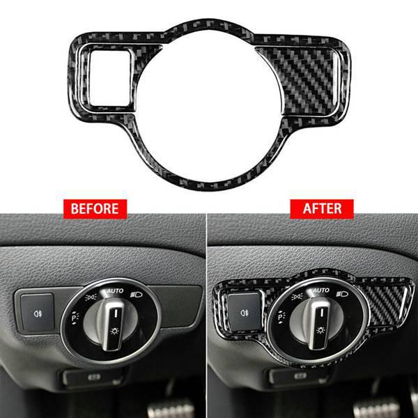 Carbon Fiber Texture ABS Headlight Switch Frame (Type A)