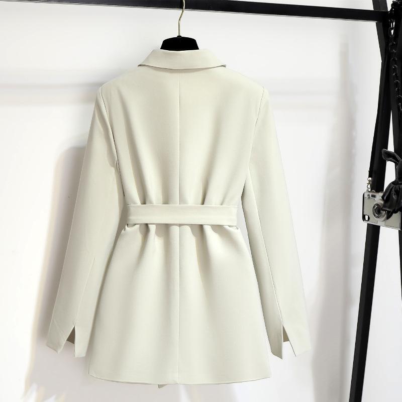 A Small Suit with A Waist-hugging Slim Waist, Autumn New Casual Jacket for Women, Women's Belt, British Style Autumn Design Niche