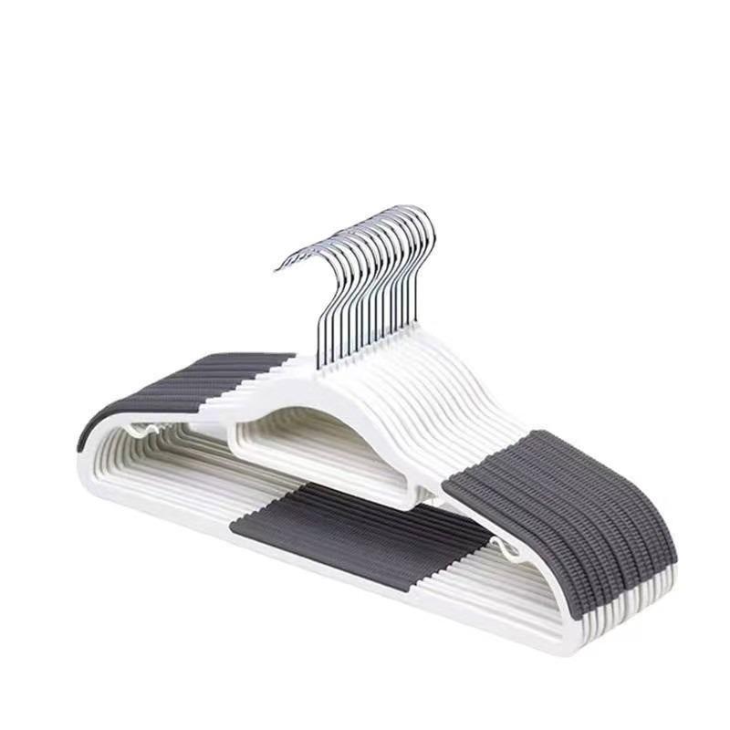 Double-position Clothes Hanger, 10 Pieces Per Pack, Seamless, Anti-shoulder Corner, for Household Use, Plastic Clothes Hanger, Anti-slip Function