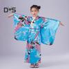 1 sada Dívčí tradiční kimono pyžamo Živé barvy Květinový potisk páv Snadné nošení Pohodlné kimono