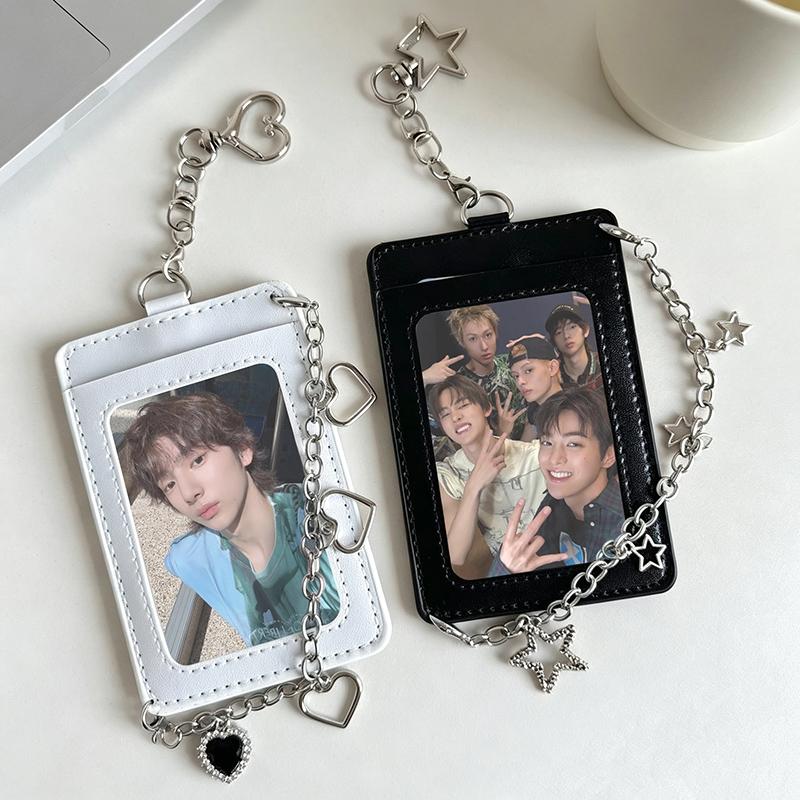 Photo Card Holder Kpop Idol Photo Protector Cover Vreative Keychain Photocard Binder Bag Pendant Blinders Photocard