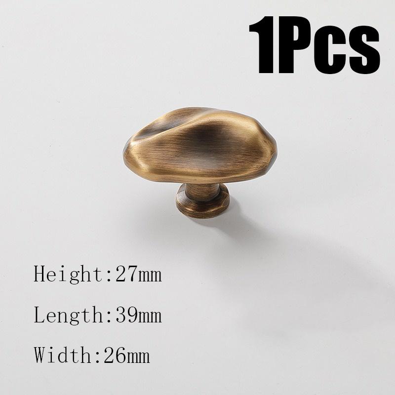 Creative Furniture Silver Shiny Wardrobe Door Pulls Solid Brass Handles Shoe Cabinet Kitchen Drawer Irregular Pebble Small Knobs