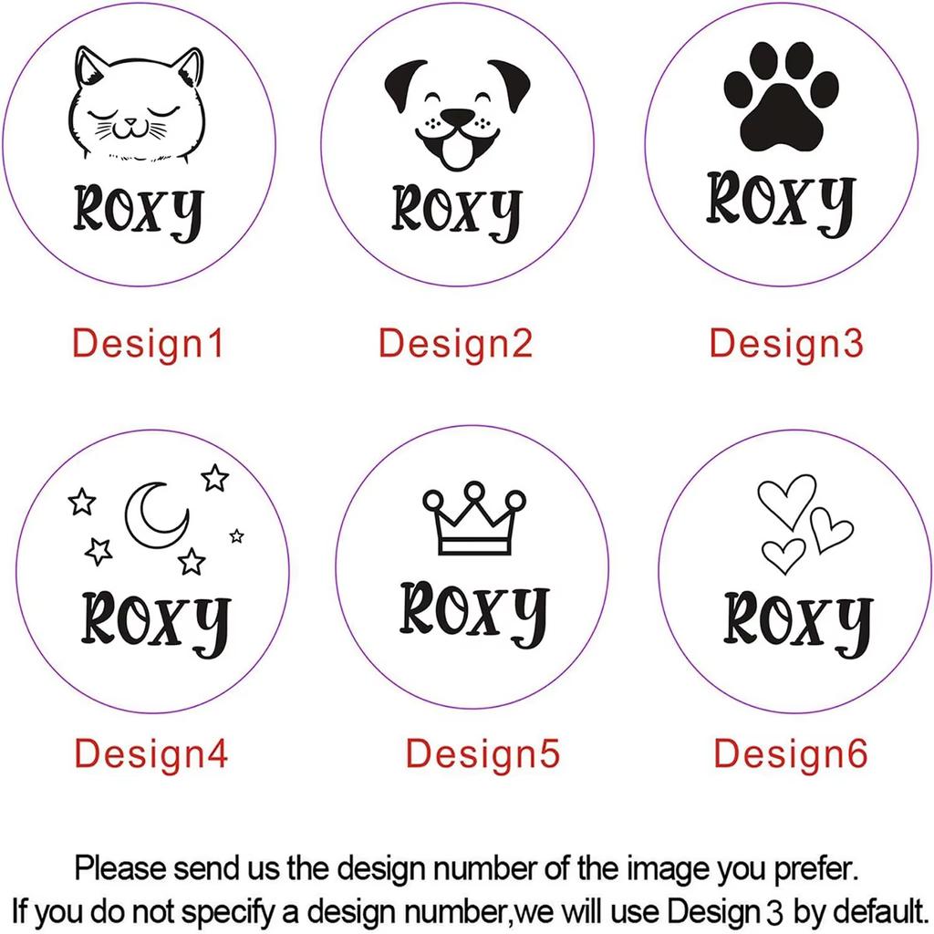 Custom Silicone Pet Tag Personalised Dog Cat ID Name Tag Lightweight Comfortable Anti Scratch Pet Collar Tag Waterproof