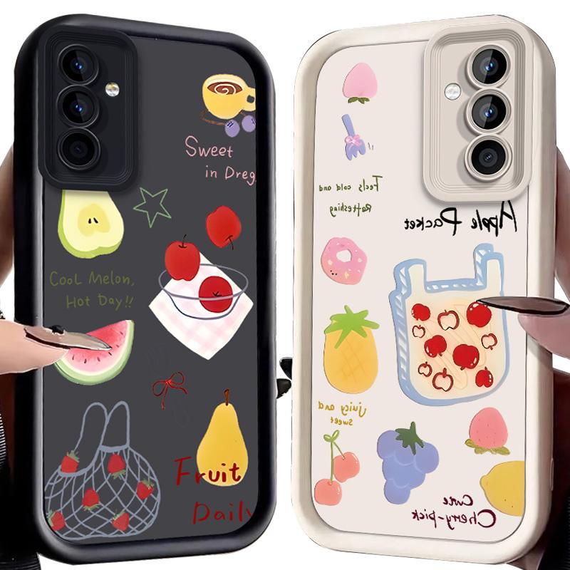 Fruit Bag Doodle Case for Samsung Galaxy A53 A50 A50S A36 5G A35 A34 A33 A32 A30 A26 A24 A23 A22 A20 A16 A15 A14 A13 4G Cover