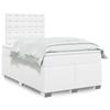 VidaXL Slatted Bed Base with Mattress White 120x190cm Faux Leather 3293013