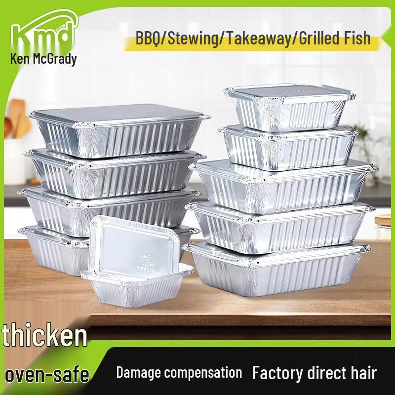 ZISIZ Disposable Aluminum Foil Containers with Paper Lids