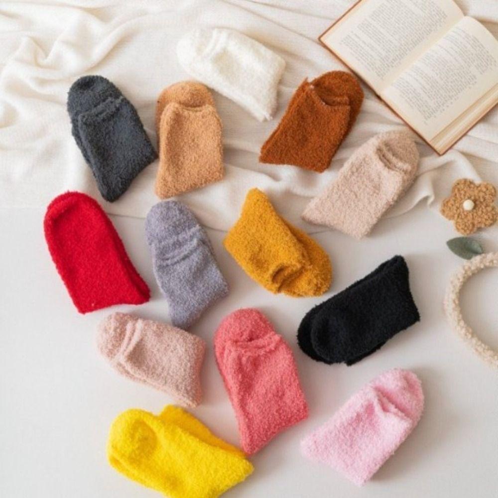 Winter Warm Home Floor Socks Fluffy Cosy Sleep Socks Comfortable Coral Velvet Socks Men Women