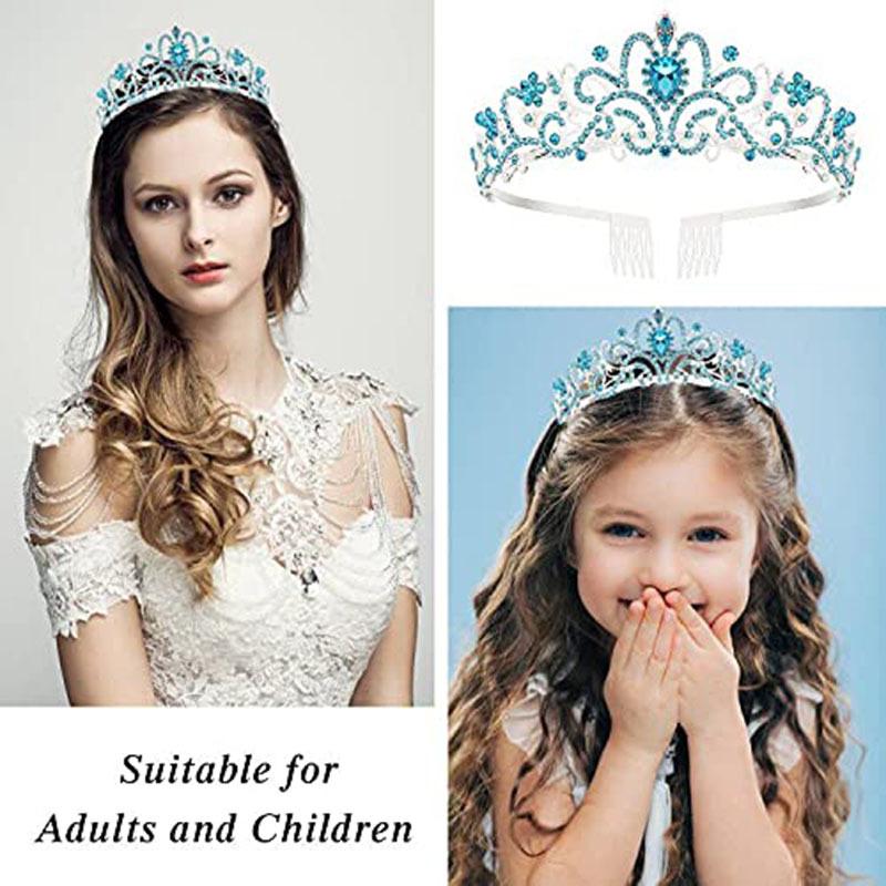 Crystal Crowns And Tiaras With Comb Headband For Girl Or Women Birthday Party Wedding Prom Bridal Christmas Valentine