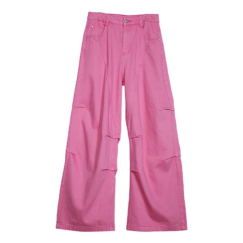 

Tuogu Trend American Retro Spicy Girl Scimitar Wide-Leg Cargo Pants - Versatile, Slimming, Spring Style L