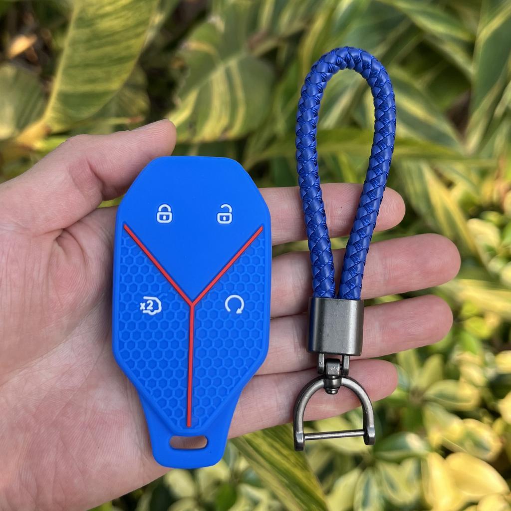 Silicone Car Key Case Shell for BYD Leopard 5 Ultra 2025 Formula Leopard 5 8 Titanium 7 Rubber Remote Cover Keychain Accessories