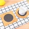 1pc Desktop Heat-Resistant Tableware Mat Anti-slip Mat Wooden Coasters Table Protection Circular Square Insulation Pad