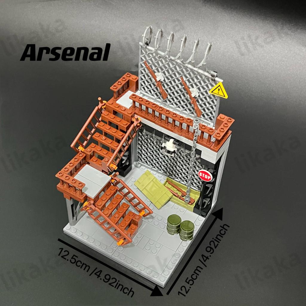 Klocki MOC Obszar Wojskowy Ograniczony Zestaw Klocków Wojskowych Zabawki dla Chłopców Prezenty Kompatybilne Klocki Broni Wojskowej