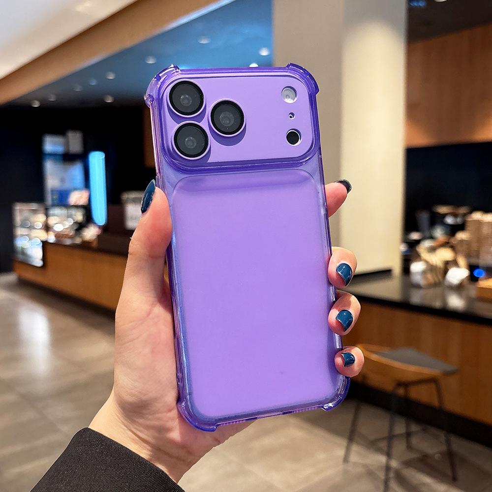 Candy Color Shockproof Armor Phone Case For iPhone 17 16 15 14 13 Pro Max 16Pro 17Pro Cases Airbag Bumper Protector Cover