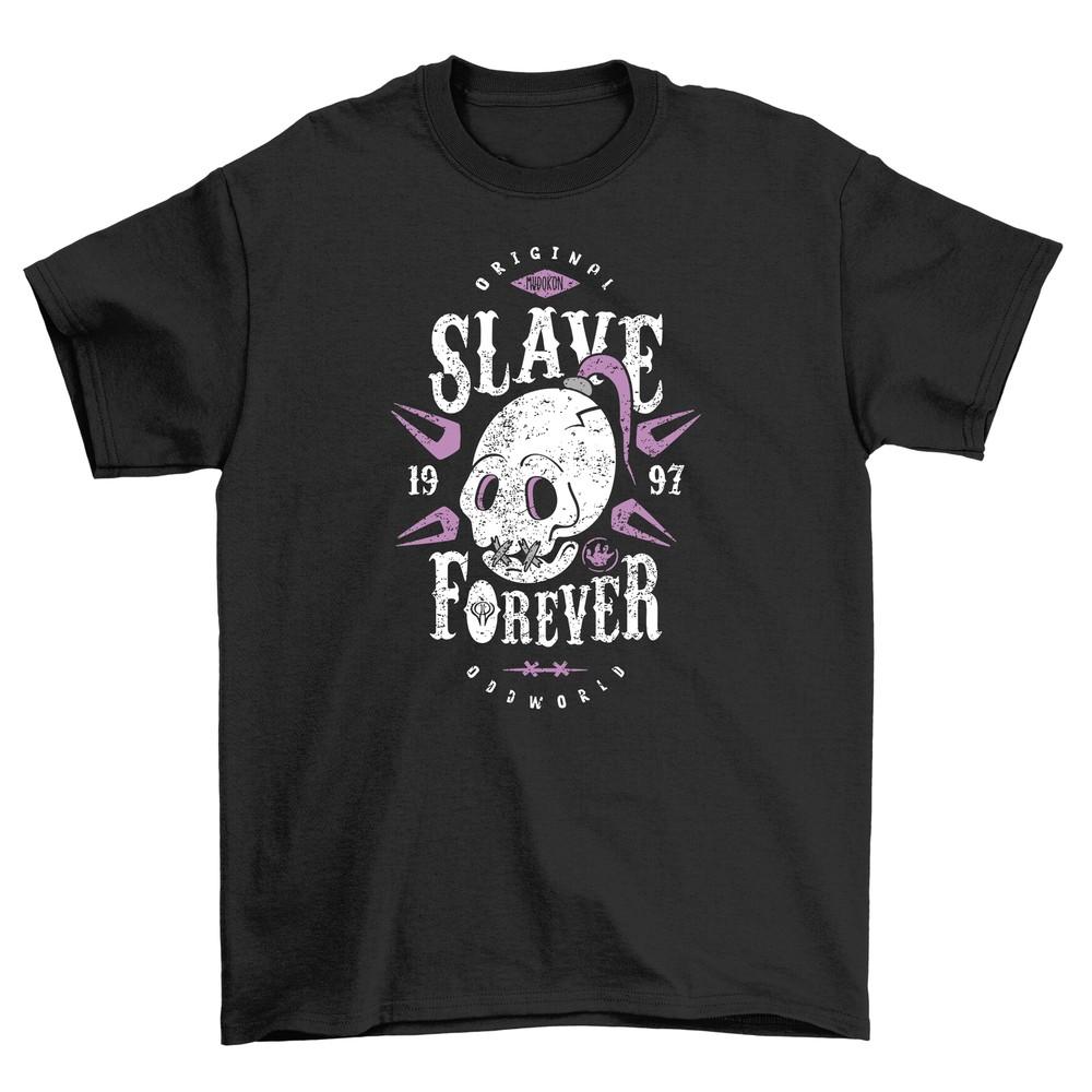 Forever Slave Skull Graphic Tee - Funny and Edgy! 100% Cotton, Unisex Design. Perf