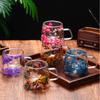 200ML Double-layer Glass Transparent Dried Flower Glass Coffee Milk Cup Creative Gift Thermal Insulation Water Cup